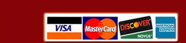 Call us: . We accept all major credit cards